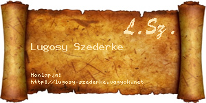 Lugosy Szederke névjegykártya